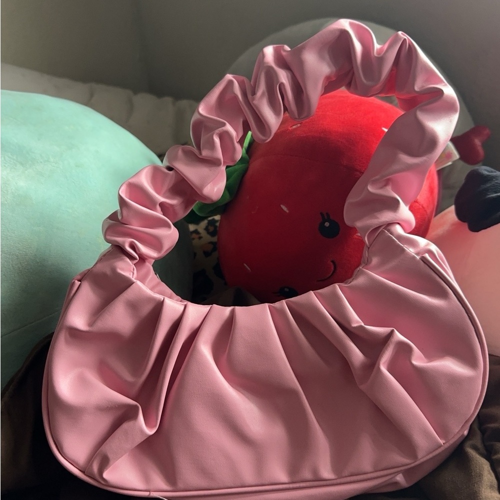 Pink Kids Ruffled Handbag